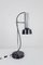 Slim Black Table Lamp in Metal and Chrome, 1970s, Image 1