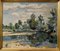 Rossignol, L'Adour River Landscape, Aquitaine, France, Oil on Canvas, Framed, Immagine 1