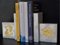 Serre-Livres en Marbre Blanc de Carrare et Feuille d'Or de Cupioli Living, Italie, Set de 2 2