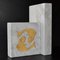 Italian Marble Bookends in White Carrara and Gold Leaf from Cupioli Living, Set of 2 3