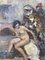 Carlo Cherubini, figuras femeninas desnudas y enmascaradas en Venecia, años 50, óleo sobre lienzo, enmarcado, Imagen 5