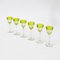 Copas de vino Armagnac de cristal verde de Baccarat, años 70. Juego de 6, Imagen 5