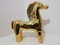 Golden Ceramic Horse by Alvino Bagn, Italy, 1960s 3