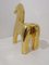Caballo de cerámica dorado de Alvino Bagn, Italia, años 60, Imagen 14