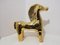 Golden Ceramic Horse by Alvino Bagn, Italy, 1960s 2