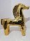 Goldenes Keramikpferd von Alvino Bagn, Italien, 1960er 1