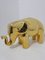 Elefante de cerámica dorado de Alvino Bagni, Italia, años 60, Imagen 7