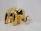 Elefante de cerámica dorado de Alvino Bagni, Italia, años 60, Imagen 3