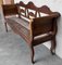 Antique Catalan Bench in Walnut with Caned Seat, 1900 5