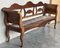 Antique Catalan Bench in Walnut with Caned Seat, 1900 2