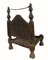 Afghanischer niedriger Zedernholz Stuhl, 1890er 2