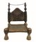 Afghanischer niedriger Zedernholz Stuhl, 1890er 3