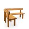 French Elm S35 Benches by Pierre Chapo, 1970s, Set of 2, Image 2