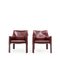 Cab 414 Armchairs by Mario Bellini for Cassina, 1980s, Set of 2 1