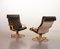 Fauteuils Pivotants Poem Scandinaves en Similicuir par Noboru Nakamura pour Ikea, 1970s, Set de 2 3