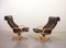 Scandinavian Padded Poem Swivel Lounge Chairs in Leatherette by Noboru Nakamura for Ikea, 1970s, Set of 2 4