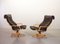 Scandinavian Padded Poem Swivel Lounge Chairs in Leatherette by Noboru Nakamura for Ikea, 1970s, Set of 2, Image 4