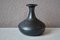 Vintage Vase aus schwarzer Keramik 1