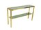 Italian Brass & Smoked Glass Console Table with 2 Shelves, 1970s 4