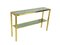 Italian Brass & Smoked Glass Console Table with 2 Shelves, 1970s, Image 4