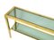 Italian Brass & Smoked Glass Console Table with 2 Shelves, 1970s, Image 2