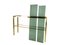 Italian Brass & Smoked Glass Console Table with 2 Shelves, 1970s 10