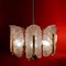 Chandelier with Structured Glass Leaves by Carl Fagerlund for Orrefors Sweden, 1960s 2