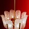 Chandelier with Structured Glass Leaves by Carl Fagerlund for Orrefors Sweden, 1960s 3