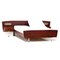 Mid-Century Modern Double Bed with Nightstands & Bedside Lights in Rosewood, 1960s 6