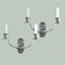 Deutsche Bauhaus Wandlampen mit elektrischen Kerzen, 1930er, 2er Set 1