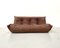 Vintage French Dark Brown Leather Togo Sofa by Michel Ducaroy for Ligne Roset, 1970s. 1