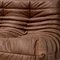 Vintage French Dark Brown Leather Togo Sofa by Michel Ducaroy for Ligne Roset, 1970s. 5