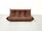 Vintage French Dark Brown Leather Togo Sofa by Michel Ducaroy for Ligne Roset, 1970s. 3