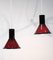 Pendants in Reddish Color from Holmegaard, 1950s, Set of 2, Image 3