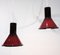 Pendants in Reddish Color from Holmegaard, 1950s, Set of 2 8