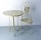 Mid-Century French Iron Mosaic Chair and Table, 1970s, Set of 2 2