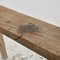 Antique Elm Rustic Pig Bench - BA, 1920s 5