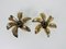 Golden Florentine Flower Shape Flushmounts attributed to Willy Daro for Massive, 1960s, Set of 2, Image 2