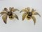Golden Florentine Flower Shape Flushmounts attributed to Willy Daro for Massive, 1960s, Set of 2 5