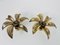 Golden Florentine Flower Shape Flushmounts attributed to Willy Daro for Massive, 1960s, Set of 2 4