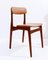 Mid-Century Scandinavian Teak and Cognac Faux Leather Chairs, 1960s, Set of 6 10