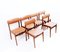 Mid-Century Scandinavian Teak and Cognac Faux Leather Chairs, 1960s, Set of 6 9