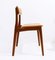 Mid-Century Scandinavian Teak and Cognac Faux Leather Chairs, 1960s, Set of 6 3