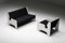 Italian Postmordern Black & White 2-Seater Sofa, 1970s 12