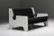 Italian Postmordern Black & White 2-Seater Sofa, 1970s 3