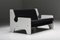 Italienisches Postmordern 2-Sitzer Sofa in Schwarz & Weiß, 1970er 3