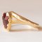 Vintage 18k Gold Pear Cut Garnet Ring, 1940s, Image 3