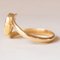 Vintage 18k Gold Pear Cut Garnet Ring, 1940s, Image 5