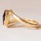 Vintage 18k Gold Pear Cut Garnet Ring, 1940s 4