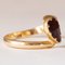 Vintage 18 Karat Gold Granat Ring im Birnenschliff, 1940er 8